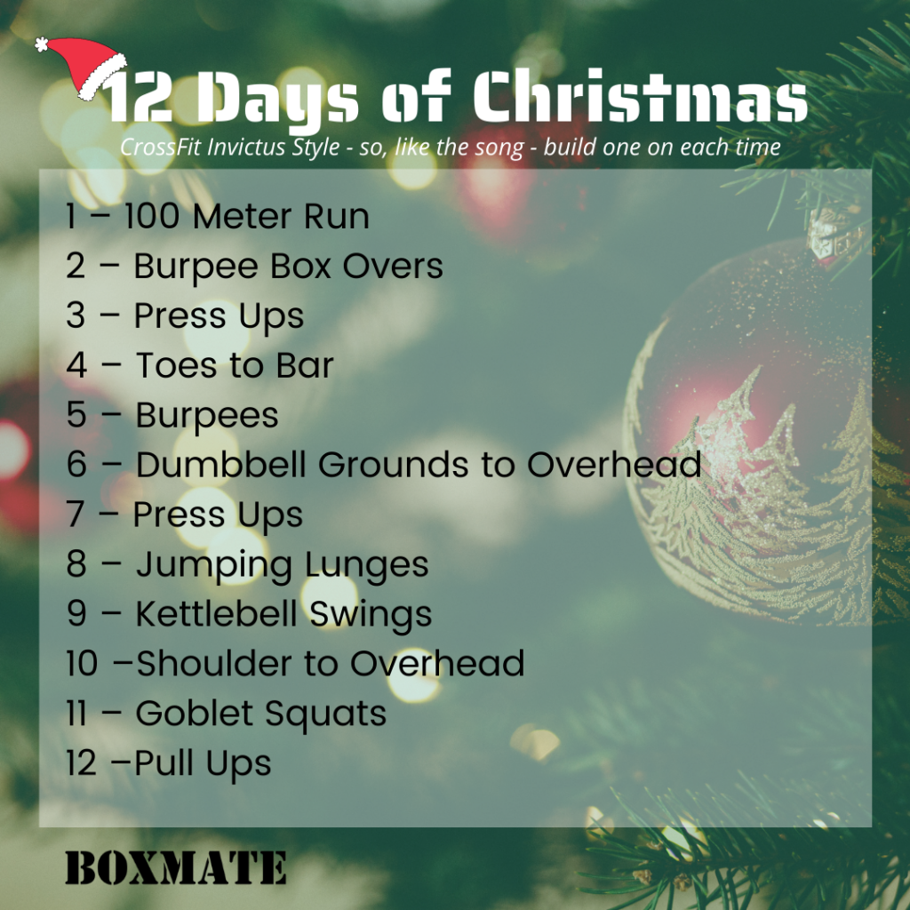 12 days of christmas best sale wod bodyweight